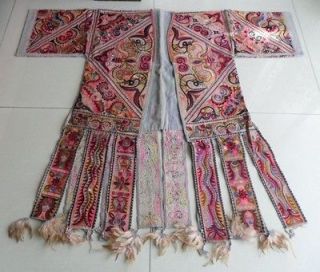   Miao Peoples Old Huge hand embroidery Costume Robe bai niao yi
