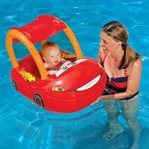   Lightning McQueen Inflatable Swimming Pool Baby Float with Sun Canopy