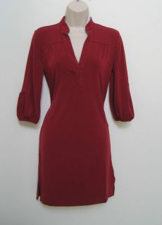 BANANA REPUBLIC Womens Brick Red Bishop Sleeve Dress XS S M NWT