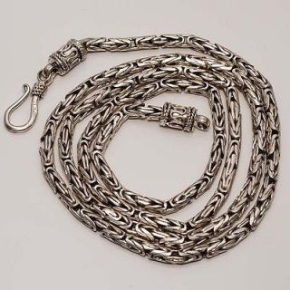 FASCINATING !! 2.5 MM INDONESIAN BALI CHAIN .925 SILVER NECKLACE 18