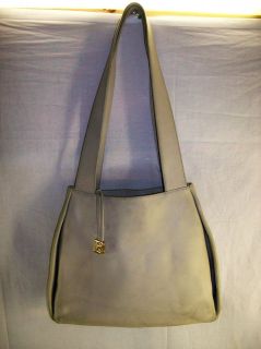 VINTAGE BALLY LEATHER SHOULDER BAG DUSTY WHITE ITALY MADE USED