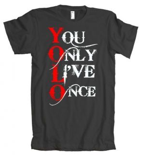 YOLO You Only Live Once Music American Apparel T Shirt
