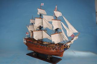 HMS Bellona 40 Wooden Ship Handmade Sailboat Model 1100 Scale Sail 