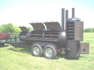 NEW Custom BBQ pit Charcoal grill Smoker style Trailer
