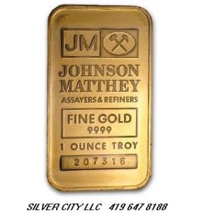 OUNCE JOHNSON MATTHEY .9999 FINE GOLD BAR