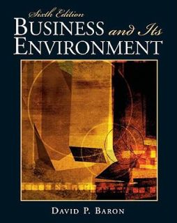 Business and Its Environment by David P. Baron 2009, Hardcover