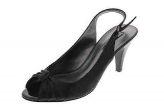 Bandolino NEW All My Love Black Open Toe Pumps Slingback Heels Shoes 7 