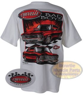 64 65 66 67 68 69 70 71 72 CHEVELLE BAD BOYS T SHIRT   GM OFFICIALLY 