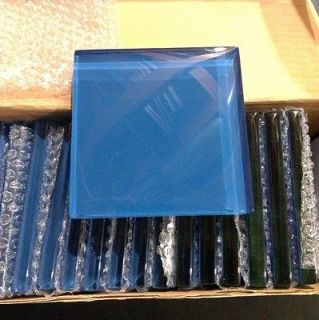 Lot of 18 4x4 Clear Blue Glass Tile