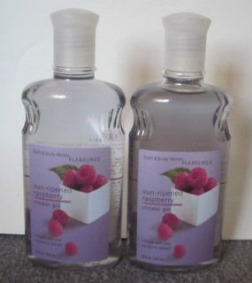 Bath and Body Works SUN RIPENED RASPBERRY 10 oz Shower Gel x2