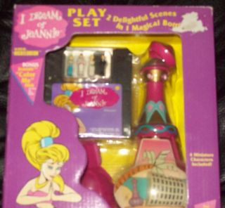 Vintage I Dream of Jeannie Play Set Bottle and Figures Polly Pocket 