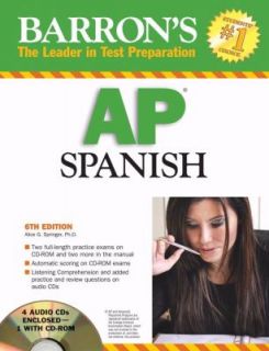 Barrons AP Spanish by Alice G. Springer 2008, Mixed Media, Revised 