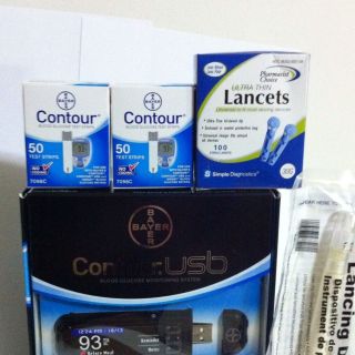 Bayer Contour Blood Glucose, 100 Test Strips And FREE Usb Meter 