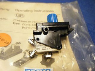 FESTO PRESSURE OR VACUUM SWITCH VPE 1/8 PK 7470 S402 NEW SEALED $12 