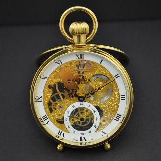 Claude Meylan #2166 Pocket Skeleton Watch, Gold Plated
