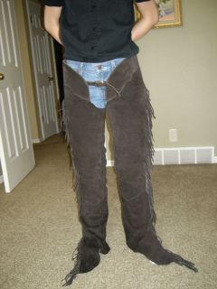 Barnstable Suede Leather Velcro Half Chaps BK XS Tall