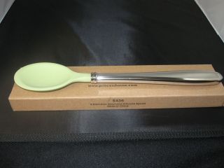 5436 Princess House Barrington Stainless Steel & Silicone Green Spoon 