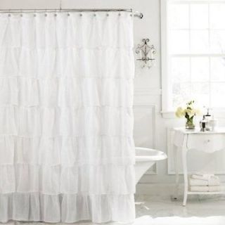 ruffled shower curtain in Shower Curtains