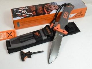 Gerber Bear Grylls Ultimate Survival Half Serrated Knife Fixed Blade 