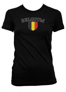 Belgium Belgian Vlag van België Juniors Flag Soccer Girls T shirt 