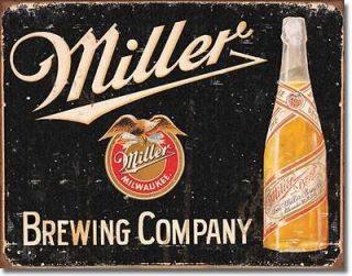 Miller Brewing Beer Retro Rustic Vintage Bar Advertising Tin Sign 