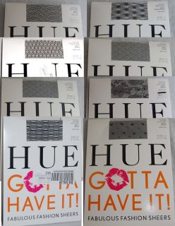 HUE Tights ~Gotta Have It~ Vertical Ribbons Geo Mesh Floral Dot 