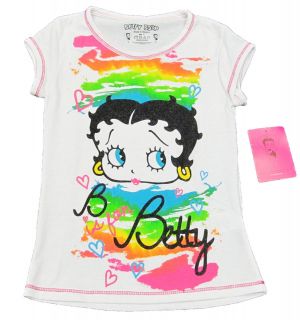 BETTY BOOP Girls B is for Betty Tee Shirt White NWT