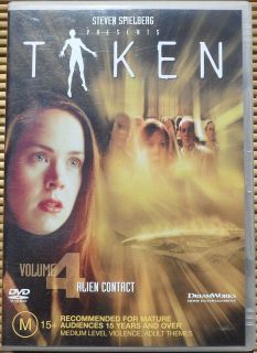 DVD. Taken Vol 4 Alien Contact. Stephen Spielberg. Region 2 & 4.