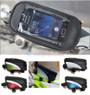 Cycling Bike Bicycle front tube Saddle Bag for touch Cellphone iPhone 