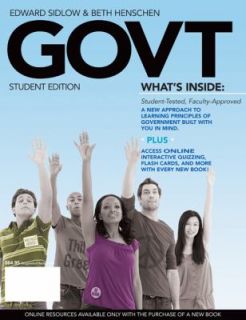 GOVT 2010 by Beth Henschen, Trent Whatcott, Edward I. Sidlow and 