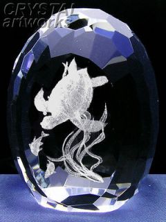 SEA TURTLE* 3D Crystal Laser Etched Easter Egg 2203e