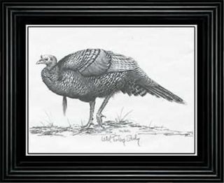 Turkey Pencil Sketch by Terry Redlin Framed Print