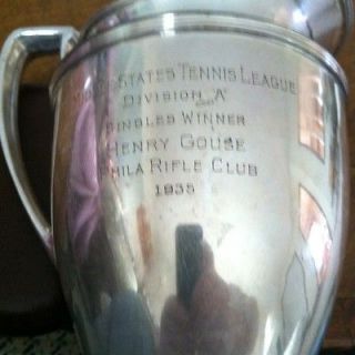 SILVER PLATE TROPHY Pitcher Middle States Tennis Leauge Division A 