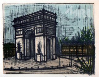 Bernard Buffet Lithographs, Paris Landmarks, printed by Mourlot 1967