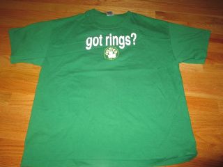 BOSTON CELTICS GOT RINGS? 17 Championship Banners (XL) T Shirt