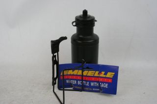 Emmelle Bicycle Water Bottle With Black Cage New Old Stock