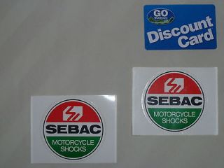 SEBAC motorcycle shocks original 1980s sticker Vespa LML Moto 