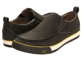 KEEN Mens Timmons Slip On Leather Walking Shoes [ Black Olive ]