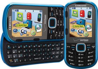   Samsung U460 Intensity II 2 Cell Phone Qwerty Metallic Blue No Data
