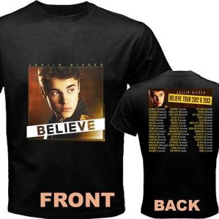 Justin Bieber Believe Tour Date New Tickets Tee T  Shirt S M L XL XXL 