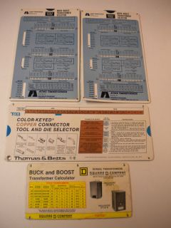   Vintage Transformer Calculators / Slides, Acme Thomas & Betts & Sorgel