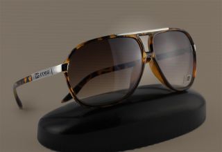 70s Aviator Sunglasses MENs Top Sporty Brown Retro Designer Tortoise 