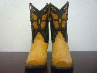 LIBERTY CUSTOM HANDCRAFTED BUTTERFLY INLAYS FANCY FOOT STICHING COWBOY 