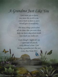   LIKE YOU PERSONALIZED POEM BIRTHDAY, CHRISTMAS OR MOTHERS DAY GIFT
