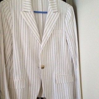 black and white striped blazer in Suits & Blazers