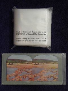 500 Stereoview SLEEVES New 2.5 Mil Poly ARCHIVAL Stereograph Photo 