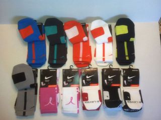 OFFICIAL Nike Elite Basketball Crew Socks Blue Florida Breast Cancer 2 