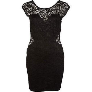Black Lace Dress  Sleeves on Black   Pink Bodycon Dress In Texture With Puff Shoulders Long Sleeve