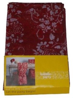 Isabelle de Borchgrave Red Dining Room Chair Cover Pair Disposable 