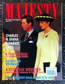 1993 Majesty Magazine   Princess Diana   1993 Volume 14 No. 1   Royal 